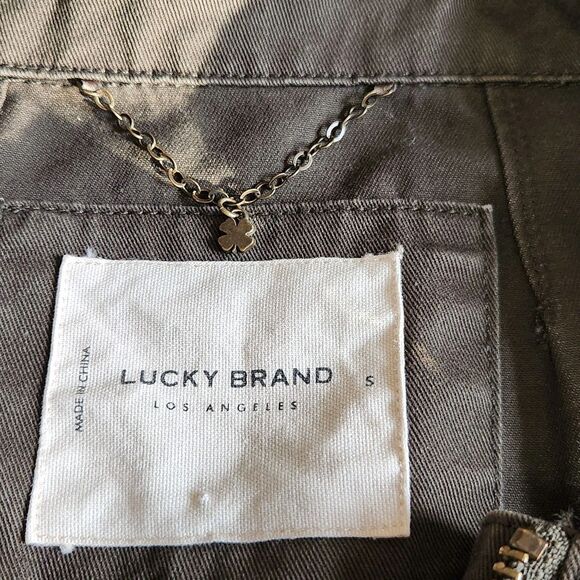 Lucky Brand Jacket Women S Green Military Field Chore Utility Coat Zip/button - Picture 4 of 8